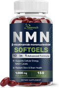 NMN Supplement Complex 1000mg Per Serving, 150 Softgels | 10-in-1 with Nicotinamide Mononucleotide, Resveratrol, CoQ10, Quercetin & Glutathione Supports Cellular Energy & NAD+ Level