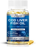Cod Liver Oil 360 Softgels, 1,000mg Per Serving Wild-Caught Icelandic Cod | Omega 3, Vitamins A & D3, EPA, DHA | Cod Fish Oil Supplement Non-GMO, Third-Party Tested for Heart, Brain & Immune Support