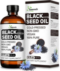Black Seed Oil Organic Cold Pressed - Pure Nigella Sativa Black Cumin Oil | Unrefined Blackseed Liquid Organic, Vegan, Non GMO Premium Supplement for Hair, Skin, Immune Support